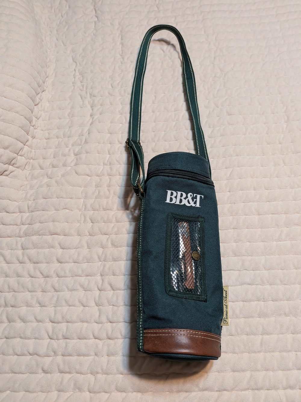 Dark Green Bottle Carrier Sling Bag